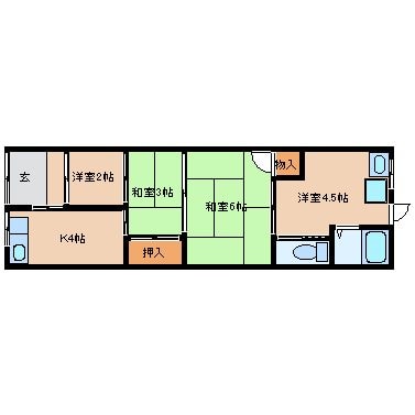 大島2丁目7-5平屋の物件間取画像