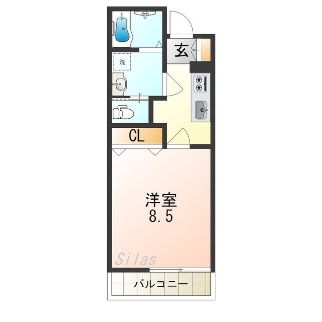リッツスクエアスタジオキューブの物件間取画像