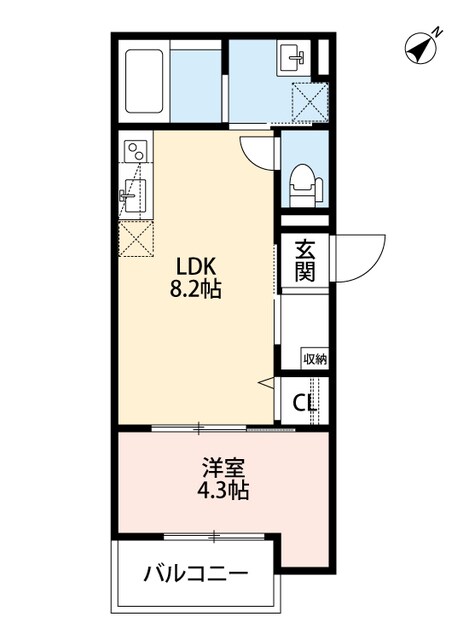 TATERUApartment大道南1丁目の物件間取画像