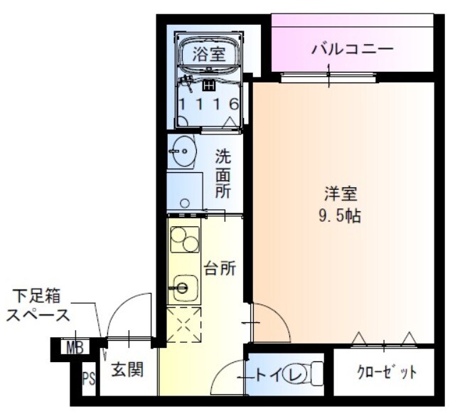 園田駅 徒歩8分 1階の物件間取画像