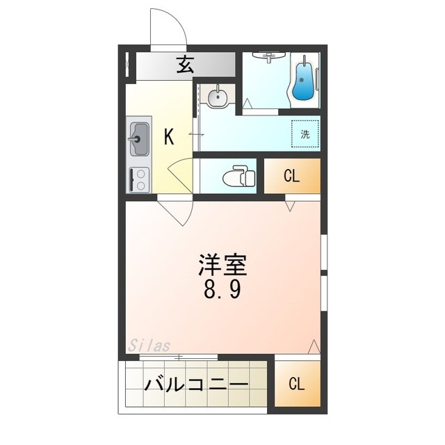 住ノ江駅 徒歩2分 3階の物件間取画像