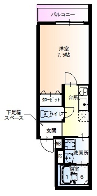 園田駅 徒歩6分 2階の物件間取画像