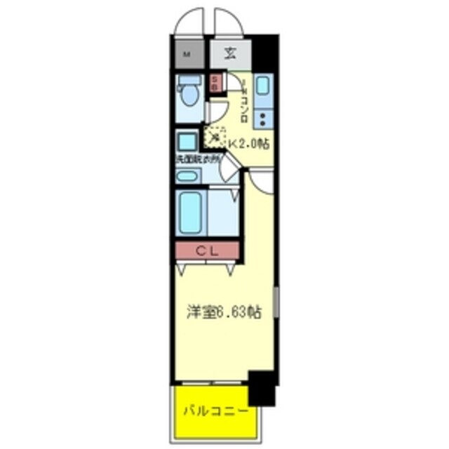 プレジオ東天満の物件間取画像