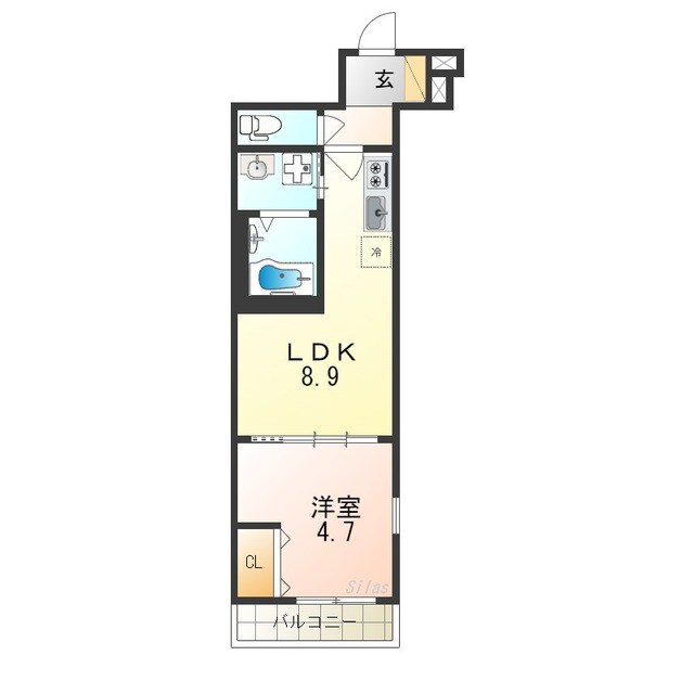 下新庄駅 徒歩5分 3階の物件間取画像