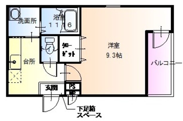 フェリアード立花の物件間取画像