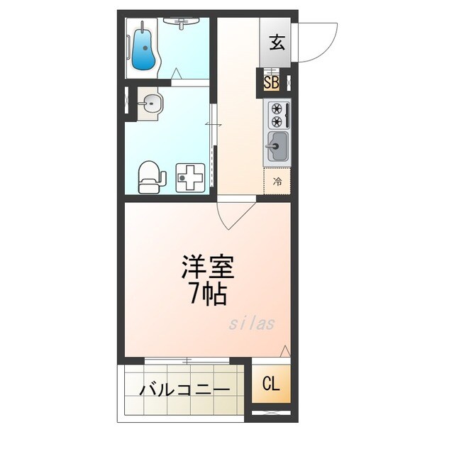 尼崎駅 徒歩10分 3階の物件間取画像