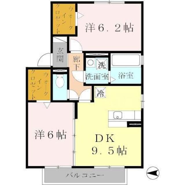 大和田駅 徒歩18分 1階の物件間取画像