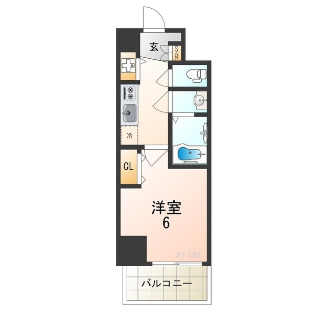 城北公園通駅 徒歩4分 7階の物件間取画像