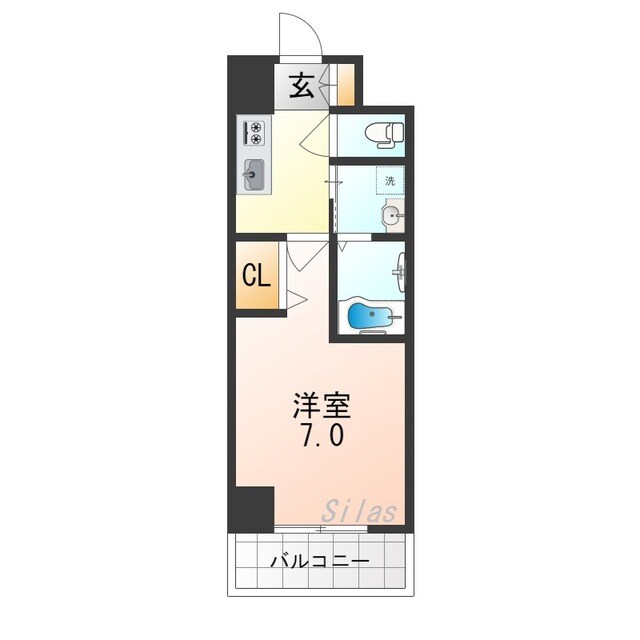 野江内代駅 徒歩7分 4階の物件間取画像