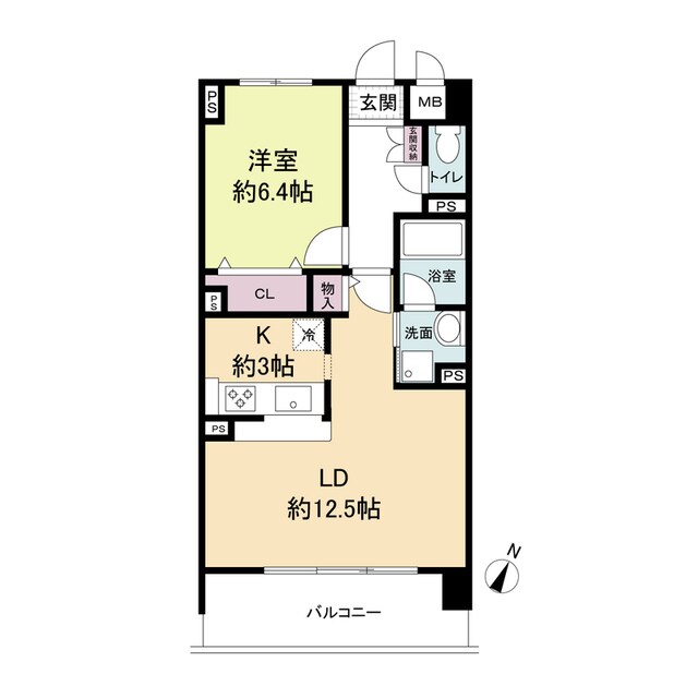 城北公園通駅 徒歩5分 9階の物件間取画像