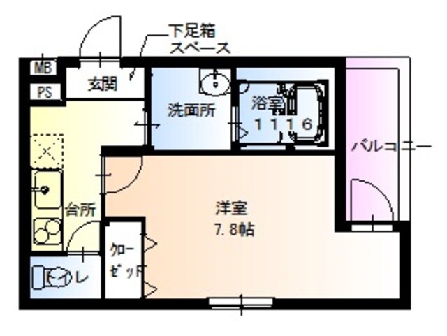 立花駅 徒歩8分 3階の物件間取画像