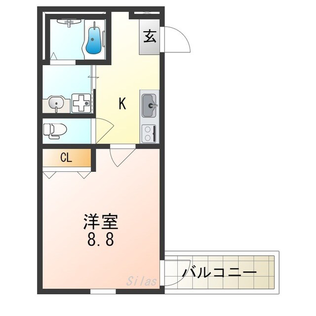 西三荘駅 徒歩7分 3階の物件間取画像