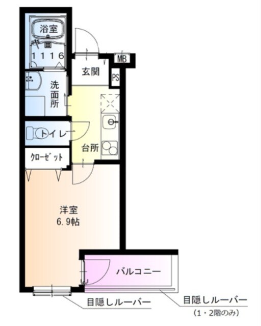 園田駅 徒歩9分 3階の物件間取画像