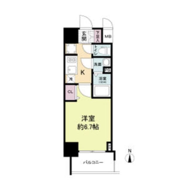 淡路駅 徒歩4分 7階の物件間取画像