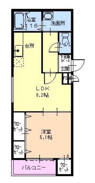 深江橋駅 徒歩6分 1階の物件間取画像