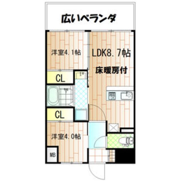 北巽駅 徒歩17分 4階の物件間取画像