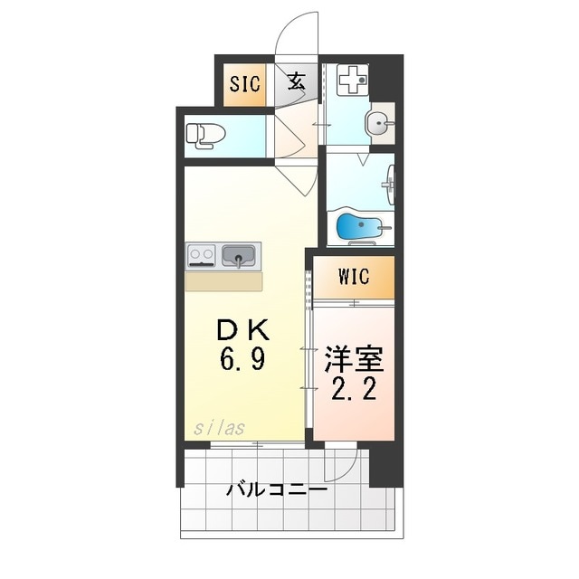 十三駅 徒歩3分 4階の物件間取画像