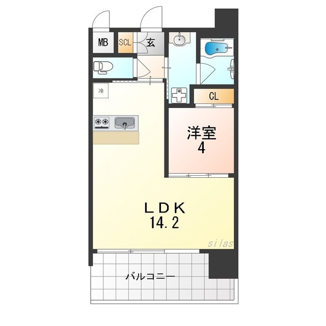 大正駅 徒歩12分 5階の物件間取画像