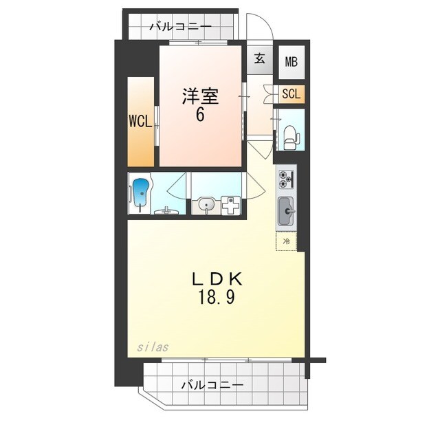 東淀川駅 徒歩3分 4階の物件間取画像