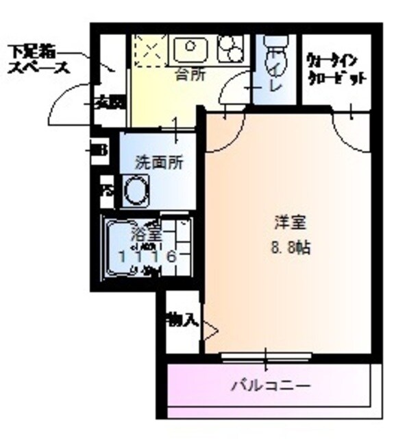 井高野駅 徒歩2分 1階の物件間取画像