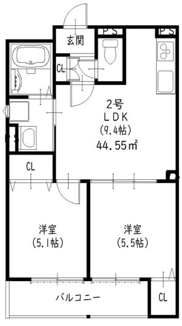 野崎駅 徒歩10分 2階の物件間取画像