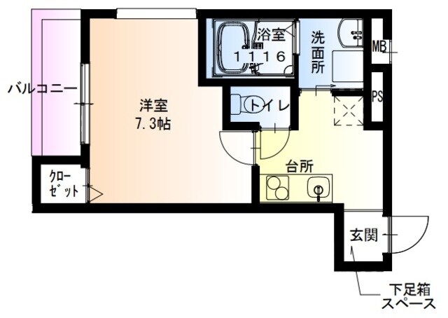 長田駅 徒歩8分 3階の物件間取画像