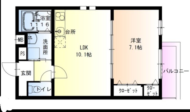 フジパレス池田石橋Ⅲ番館の物件間取画像