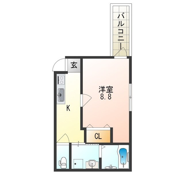 北加賀屋駅 徒歩10分 1階の物件間取画像