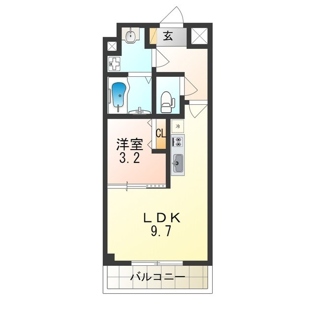 森小路駅 徒歩5分 3階の物件間取画像