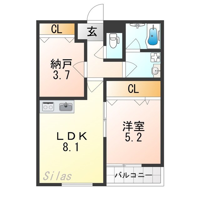 瑞光四丁目駅 徒歩6分 1階の物件間取画像