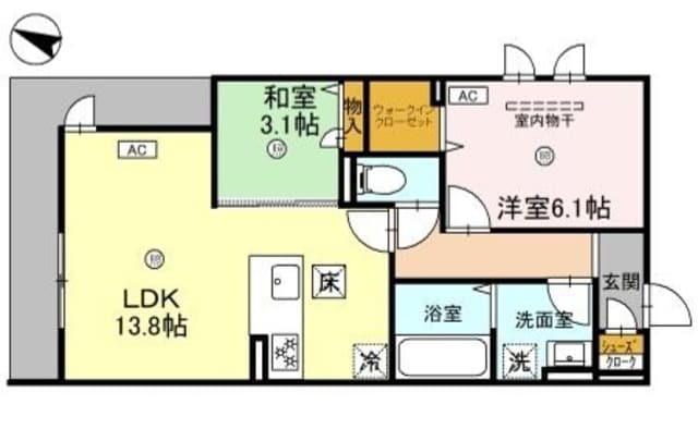 十三駅 徒歩13分 1階の物件間取画像