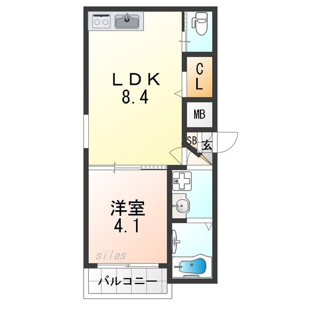 淡路駅 徒歩8分 2階の物件間取画像