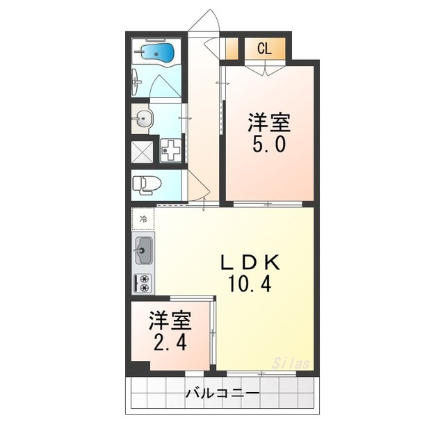 北田辺駅 徒歩2分 4階の物件間取画像