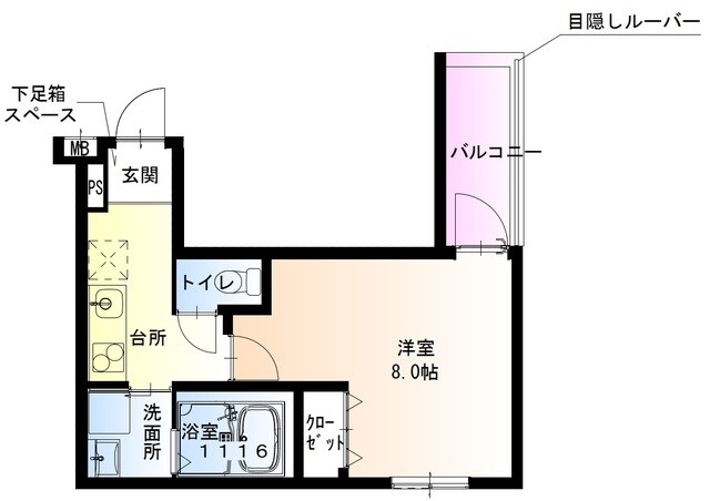 井高野駅 徒歩2分 3階の物件間取画像