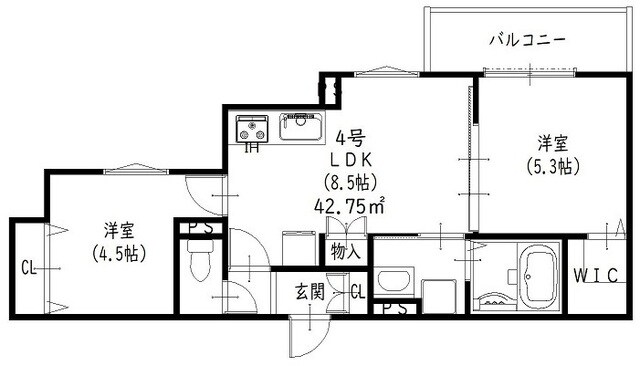 クリエオーレ永楽荘の物件間取画像
