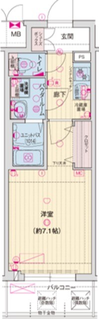 ソルテラスOSAKAJO ESTの物件間取画像