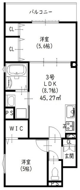 ラモーナ一津屋Ⅰの物件間取画像