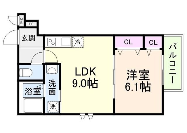 フジパレス千里丘駅東Ⅱ番館の物件間取画像