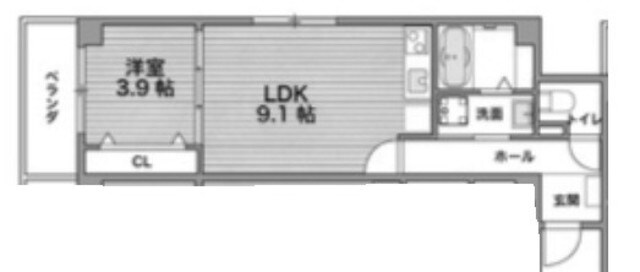 アルカンシェルコート緑橋の物件間取画像