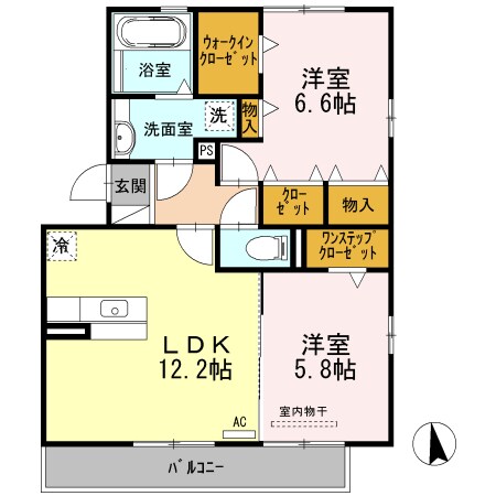 西岐阜駅 徒歩16分 3階の物件間取画像