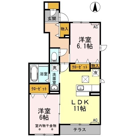 柳津駅 徒歩29分 1階の物件間取画像