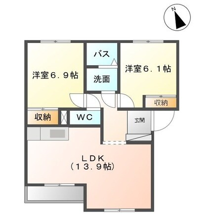 柳津駅 徒歩22分 2階の物件間取画像