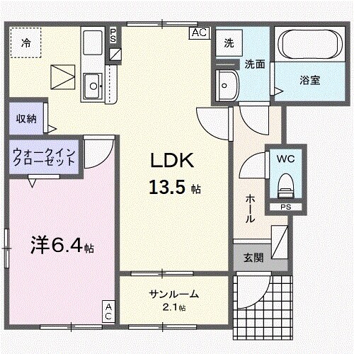 須賀駅 徒歩16分 1階の物件間取画像