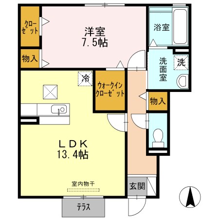 フラフィールドの物件間取画像