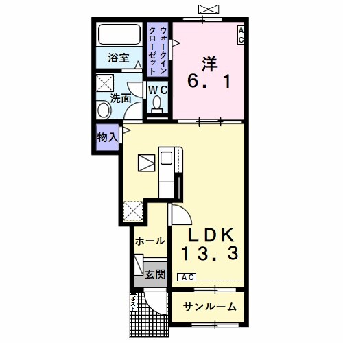 美濃赤坂駅 徒歩18分 1階の物件間取画像