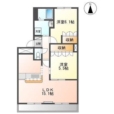 柳津駅 徒歩8分 2階の物件間取画像