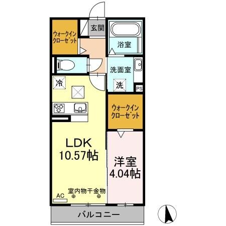 岐南駅 徒歩24分 1階の物件間取画像