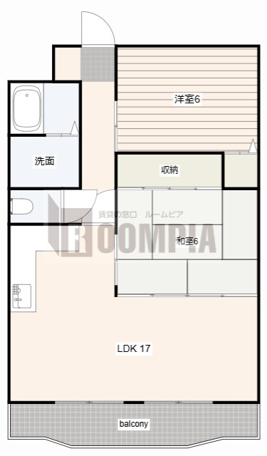 六軒駅 徒歩9分 4階の物件間取画像