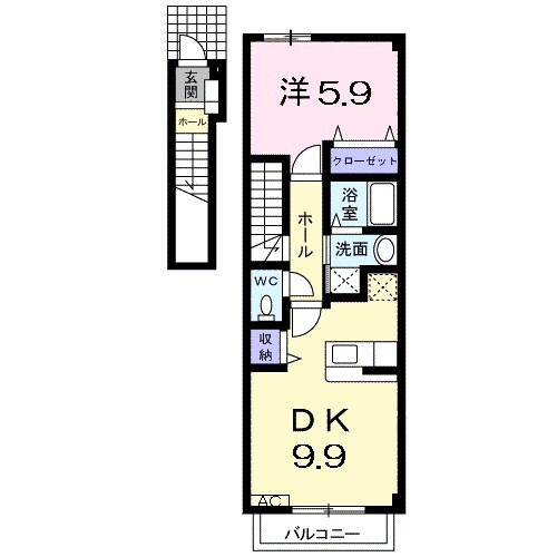 新羽島駅 徒歩43分 2階の物件間取画像