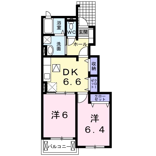 穂積駅 徒歩15分 1階の物件間取画像